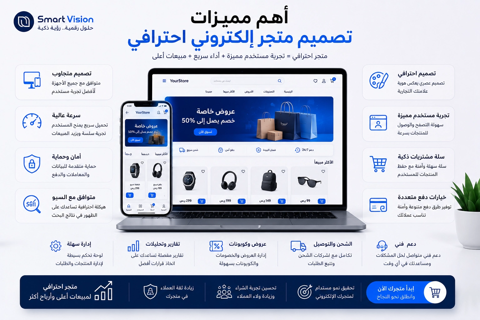 تصميم متجر الكتروني احترافي